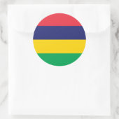 Sticker Rond Drapeau Maurice/Maurice (Sac)