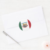 Sticker Rond Drapeau mexicain (Enveloppe)