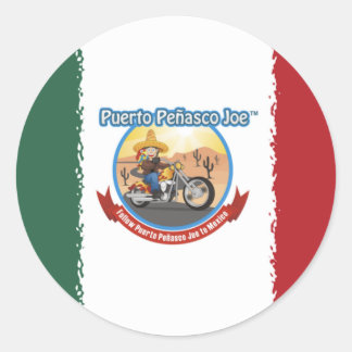 Sticker Rond Drapeau mexicain