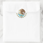 Sticker Rond Drapeau mexicain (Sac)