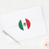Sticker Rond Drapeau mexicain (Enveloppe)