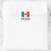 Sticker Rond Drapeau mexicain (Sac)