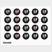 Sticker Rond Drapeau mexicain américain Drapeau mexicain (Feuille)