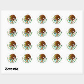 Sticker Rond Drapeau mexicain / Armoiries mexicaines (Feuille)