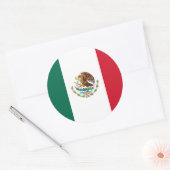 Sticker Rond Drapeau mexicain, Drapeau du Mexique (Enveloppe)