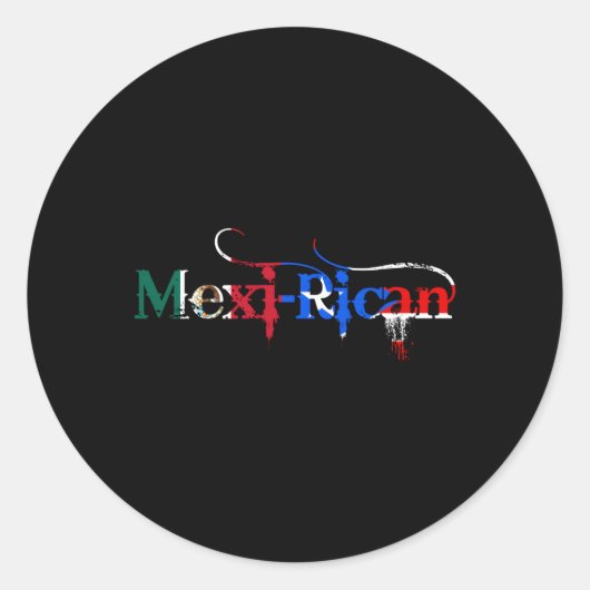Sticker Rond Drapeau mexicain mexicain mexicain Porto Rico (Devant)