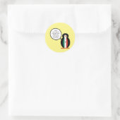 Sticker Rond Drapeau Mexicain Parlant Mme Penguin Plaques en pa (Sac)