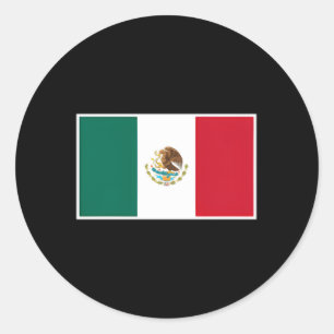 Sticker Rond Drapeau Mexique aux couleurs nationales mexicaines