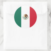 Sticker Rond Drapeau Mexique/Mexique (Sac)