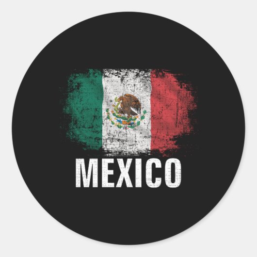 Sticker Rond Drapeau Mexique pour le Mexique (Devant)