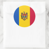 Sticker Rond Drapeau moldave, Drapeau moldave (Sac)