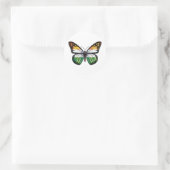 Sticker Rond Drapeau monarque indien (Sac)