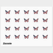 Sticker Rond Drapeau monarque papillon malaisien (Feuille)