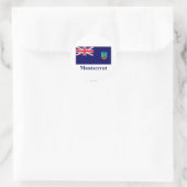 Sticker Rond Drapeau Montserrat avec nom (Sac)