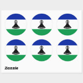 Sticker Rond Drapeau Mosotho, Drapeau du Lesotho (Feuille)
