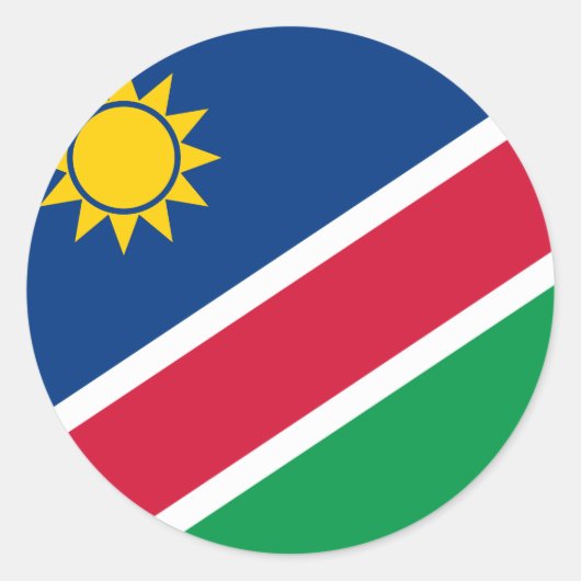 Sticker Rond Drapeau namibien (Devant)