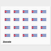 Sticker Rond Drapeau national de Cuba (Feuille)