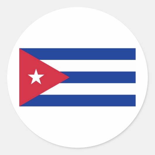 Sticker Rond Drapeau national de Cuba (Devant)