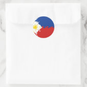 Sticker Rond drapeau national des Philippines (Sac)