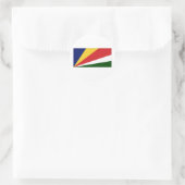 Sticker Rond Drapeau national des Seychelles (Sac)