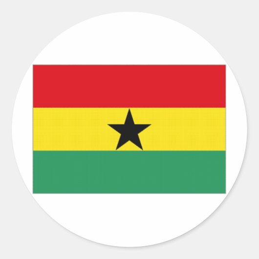 Sticker Rond Drapeau national du Ghana (Devant)