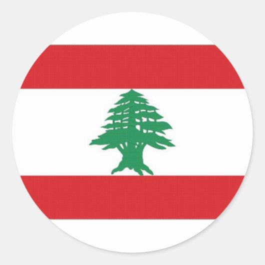Sticker Rond Drapeau national du Liban (Devant)