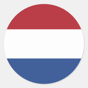 Sticker Rond Drapeau néerlandais