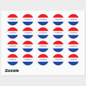 Sticker Rond Drapeau néerlandais (Feuille)