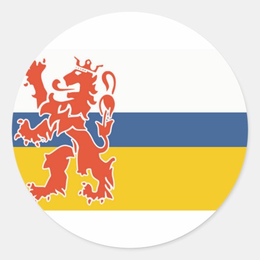 Sticker Rond Drapeau néerlandais de Limburg (Devant)