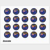 Sticker Rond Drapeau néo-zélandais (Feuille)