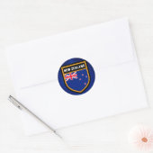 Sticker Rond Drapeau néo-zélandais (Enveloppe)