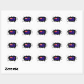 Sticker Rond Drapeau néo-zélandais (Feuille)
