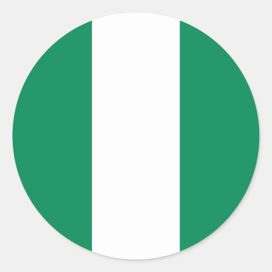 Sticker Rond Drapeau nigérian, Drapeau du Nigeria (Devant)