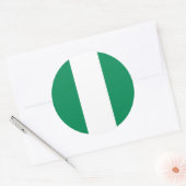 Sticker Rond Drapeau nigérian, Drapeau du Nigeria (Enveloppe)