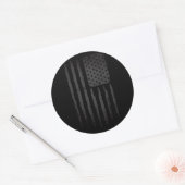 Sticker Rond Drapeau noir (Enveloppe)