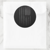 Sticker Rond Drapeau noir (Sac)