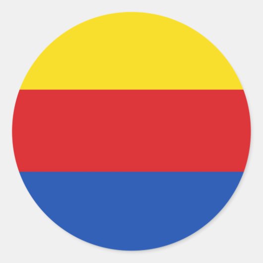 Sticker Rond Drapeau nord-hollandais Région du pays de Pays-Bas (Devant)