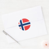 Sticker Rond Drapeau norvégien (Enveloppe)