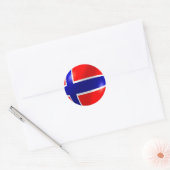 Sticker Rond Drapeau norvégien (Enveloppe)