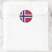 Sticker Rond Drapeau norvégien (Sac)