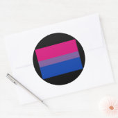 STICKER ROND DRAPEAU OFFICIEL BISEXUAL FIDE (Enveloppe)