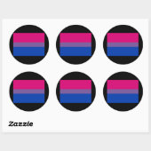STICKER ROND DRAPEAU OFFICIEL BISEXUAL FIDE (Feuille)