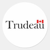 Sticker Rond Drapeau officiel canadien de Justin Trudeau (Devant)