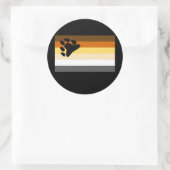 STICKER ROND DRAPEAU OFFICIEL DE FIERTÉ D'OURS (Sac)