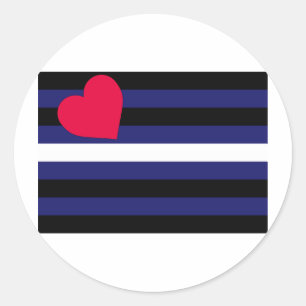 STICKER ROND DRAPEAU OFFICIEL DE FIERTE EN CUIR