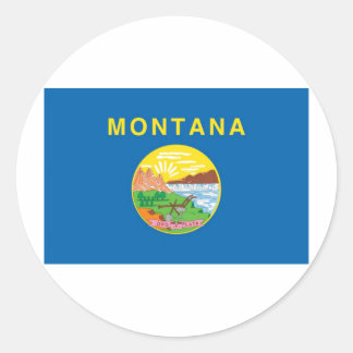 Sticker Rond Drapeau officiel de l'État du Montana