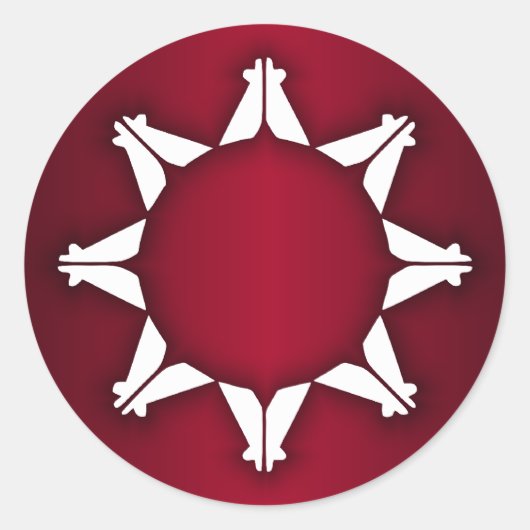 Sticker Rond Drapeau Oglala Lakota (Devant)