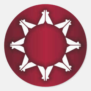 Sticker Rond Drapeau Oglala Lakota