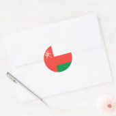 Sticker Rond Drapeau Oman (Enveloppe)