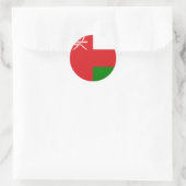 Sticker Rond Drapeau Oman (Sac)